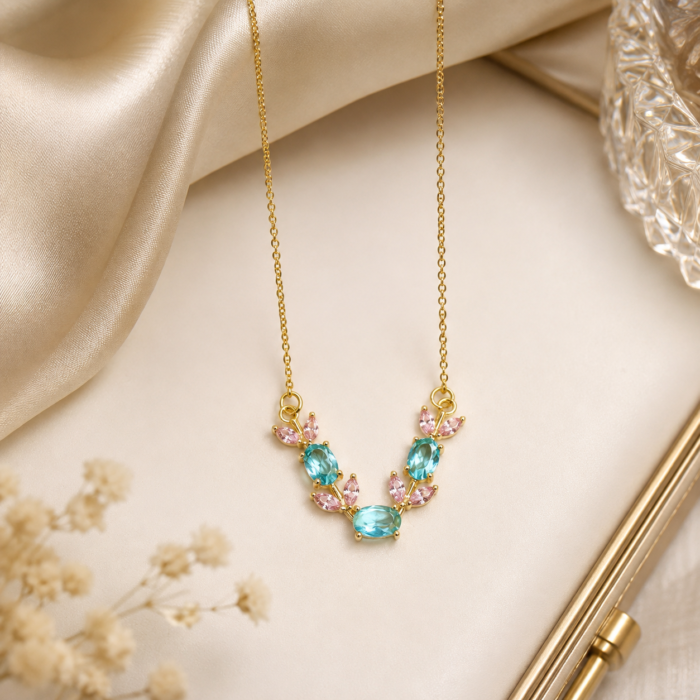 Pastel Crystal Botanical Necklace Pastel Crystal Botanical Necklace